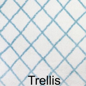 TRELLIS SHAG-Ivory blue