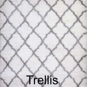 TRELLIS SHAG-Ivory gray